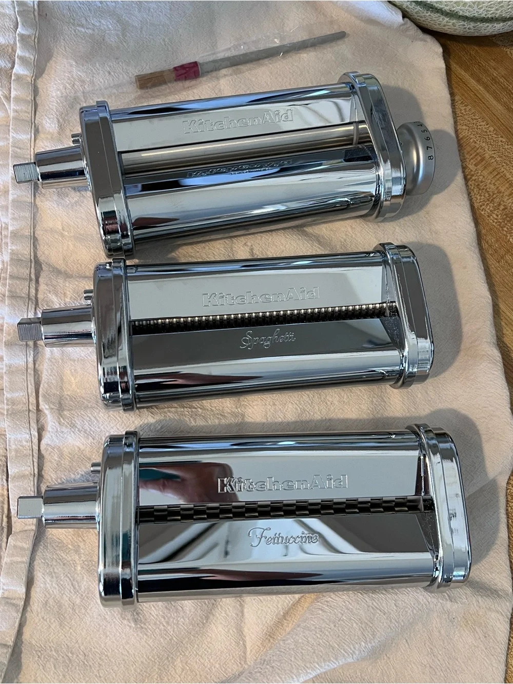 KitchenAid Stainless Steel Pasta Roller & Cutter Set - Silver, White - Picture 2 of 3